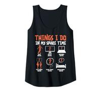 Donna Things I Do In My Spare Time Soccer for Girls Soccer Player Canotta
