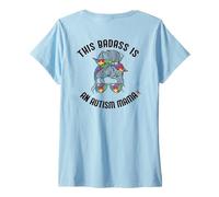 Donna This Badass IS AN Autism Mama Meme sulla Posteriore Maglietta con Collo a V