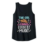 Donna This Girl Loves Country Music Cappello da cowboy Graphic Canotta