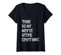 Donna This Is My Movie Star Costume Funny Halloween Movie Lovers Maglietta con Collo a V