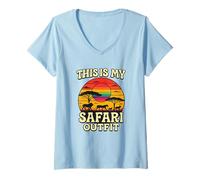 Donna This Is My Safari LGBTQ Shirt Cool African Safari Lovers Maglietta con Collo a V
