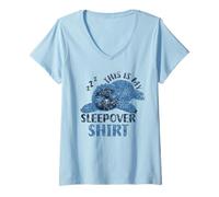 Donna This Is My Sleepover Shirt Party Team, Carina da Notte Maglietta con Collo a V