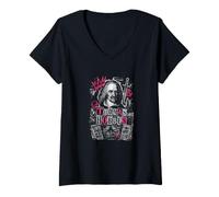 Donna Thomas Hobbes Leviatano Filosofia Teoria Politica Maglietta con Collo a V