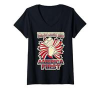 Donna Thomas Massie 2028 Sostenitore della Prima costituzione Americana Maglietta con Collo a V