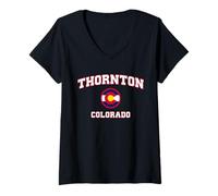 Donna Thornton Colorado (Colorado) Maglietta con Collo a V