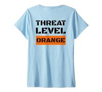 Donna Threat Level Orange High Risk of Trump Ruining America Maglietta con Collo a V