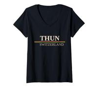 Donna Thun Svizzera Maglietta con Collo a V