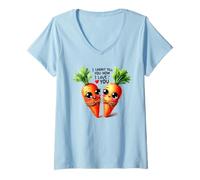 Donna Ti dico Quanto Ti Amo Coppia vegetariana Maglietta con Collo a V