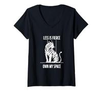 Donna Tiger Clean Feroce Uomini Donne Trendy Anziani Amanti della natura Maglietta con Collo a V