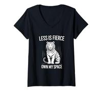 Donna Tiger Clean Feroce Uomini Donne Trendy Anziani Amanti della natura Maglietta con Collo a V