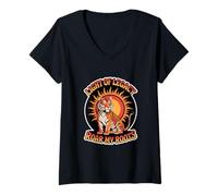 Donna Tiger Heritage Roar Adolescenti Adulti Fan Anziani Amanti della natura Maglietta con Collo a V