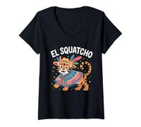 Donna Tiger Print El Squatcho Poncho Uomo Tiger Costume Adulto Maglietta con Collo a V