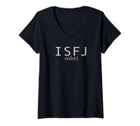 Donna Tipo di personalità ISFJ - Design MBTI Semplice Maglietta con Collo a V