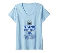 Donna Titanic Swim Team Tutta la Nostra opposizione Sta attraversando Un Maglietta con Collo a V