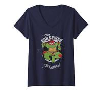 Donna TMNT dalla Nostra fogna alla Tua! Maglietta con Collo a V