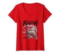 Donna TMNT out of The Shadows Raphael Jumping Maglietta con Collo a V