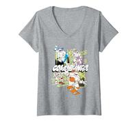Donna TMNT Teenage Mutant Ninja Turtles Graffiti Team Classic NYC Maglietta con Collo a V