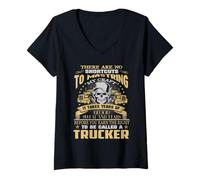 Donna To Be Called A Trucker Funny Truck Driver Trucker Dad Maglietta con Collo a V