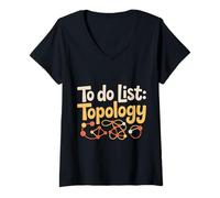 Donna To Do List Topology Nerd della Geometria Matematica - Maglietta con Collo a V