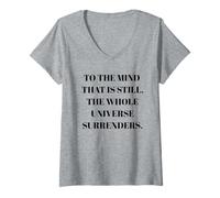 Donna To The Mind That Is Still - Citazione della filosofia del taoismo Maglietta con Collo a V