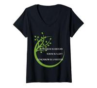 Donna Today Is A Blessing Inspirational Quotes Design Motivazionale Maglietta con Collo a V