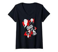 Donna Tokyo Revengers Framed Character Collage Anime Maglietta con Collo a V