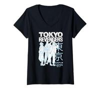 Donna Tokyo Revengers Manji Gang Characters Anime Maglietta con Collo a V