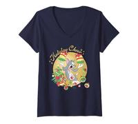 Donna Tom And Jerry Christmas Holiday Cheer Maglietta con Collo a V
