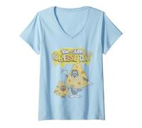 Donna Tom And Jerry Faded Cheese Day 2026 Maglietta con Collo a V