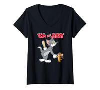 Donna Tom And Jerry Prepared Maglietta con Collo a V