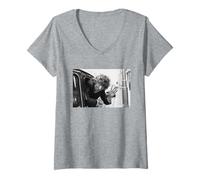 Donna Tom Baker Doctor Who Attore nel 1980 Maglietta con Collo a V