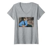 Donna Tom Selleck Magnum P.I. Attore Di Michael Grecco Maglietta con Collo a V