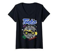 Donna Tonka Keep On Truckin Maglietta con Collo a V