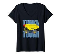 Donna Tonka Tough Classic Mighty Dump Truck Maglietta con Collo a V