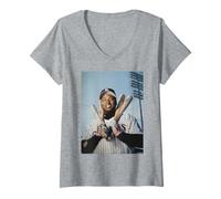 Donna Tony Gwynn Fielder San Diego Signor Padres di Michael Grecco Maglietta con Collo a V