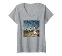 Donna Tony Gwynn Signor Padre San Diego Padres MLB di Michael Grecco Maglietta con Collo a V