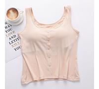 Donna Top Corto Basic Canotta con Incorporato Reggiseno Maniche Largo Cinturino