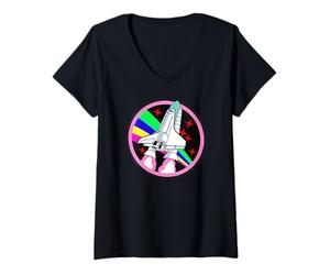 Donna Toppa NASA Artemis II Space Shuttle Rocket Moon Mission Patch Maglietta con Collo a V