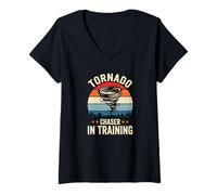 Donna Tornado Chaser in Formazione Tempo Tempesta Maglietta con Collo a V