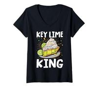 Donna Torta Key Lime King Key Lime Maglietta con Collo a V