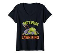Donna Tosaerba Dad's Pride The Lawn King Maglietta con Collo a V