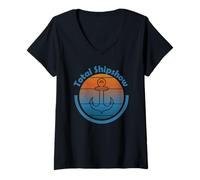 Donna Total Ship Show - Cruising Sailor Design per Una Navigazione Divertente Maglietta con Collo a V