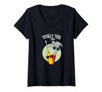 Donna Totally Tool Divertente Tuttofare Pun Maglietta con Collo a V