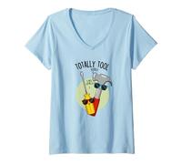 Donna Totally Tool Divertente Tuttofare Pun Maglietta con Collo a V