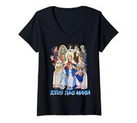 Donna Totus Tuus Maria Totalmente tua cattolica JPII Madre Maria Maglietta con Collo a V