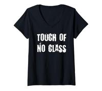 Donna Touch of No Class Divertente Maglietta con Collo a V