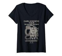 Donna Tour della dea oscura Nyx Lilith Hecate Morrigan Snake Maglietta con Collo a V
