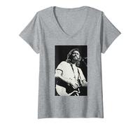 Donna Tour Mondiale One for all di Barry Gibb dei Bee Gees 1989 Maglietta con Collo a V