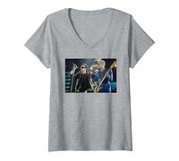 Donna Tour televisivo degli U2 Live Bono e Adam Clayton Zoo 1993 Maglietta con Collo a V