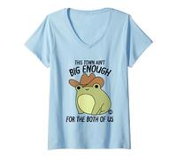 Donna Town Not Big Enough Both Us Maglietta con Collo a V